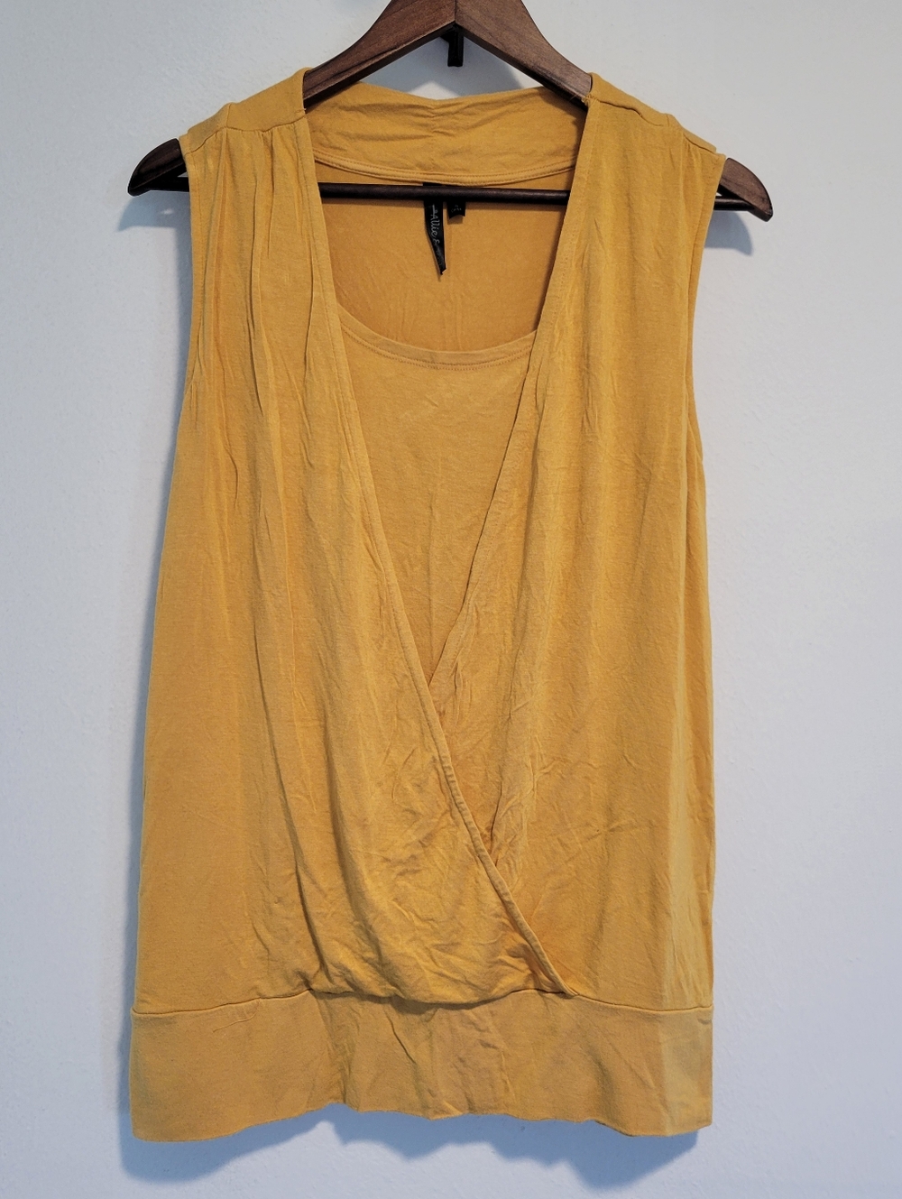 Women's Allie & Rob Sleeveless Wrap Top, Golden Yellow, L
